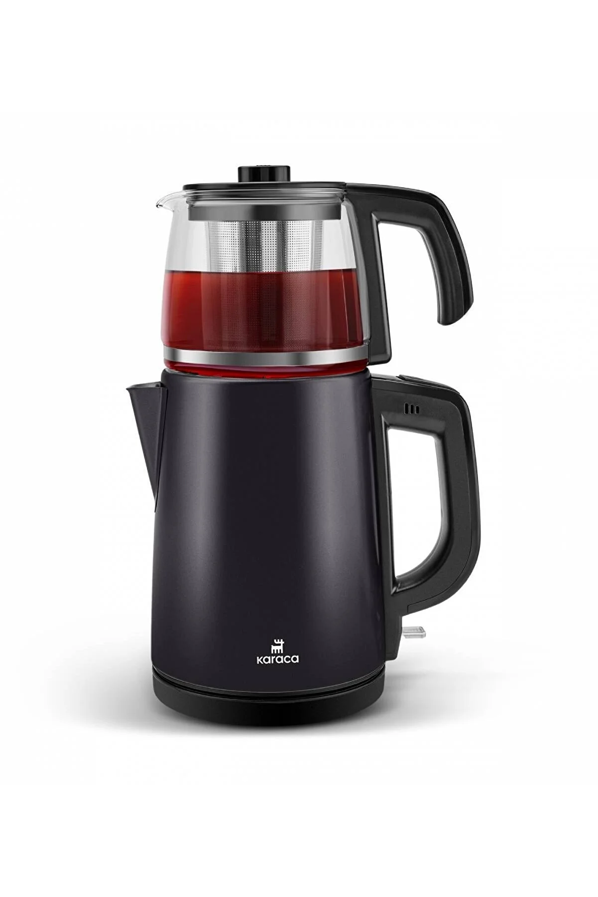 لیوان چای 2 در 1 استیل چای ساز و کتری مشکی مات 153.03.083621-1