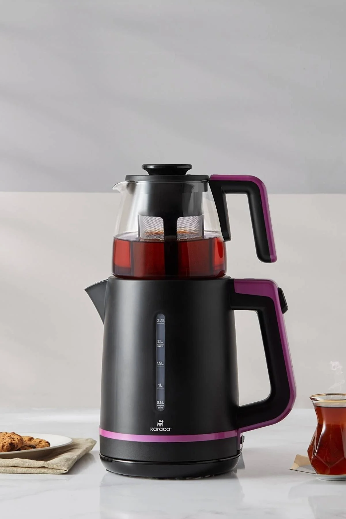چای ساز Maxi Tea Xl 2in1 with Glass Infuser and Kettle Roseberry 153.03.06.8138-1