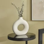 گلدان دکوری سفید لونی کاراجاهوم کد 7821