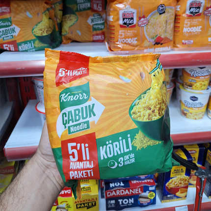 نودل فوری با طعم کاری کنور ترکیه اصل