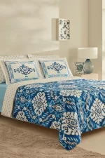 سرویس روتختی دو نفره کاراجا هوم مدل ونوس آبی کد 7729