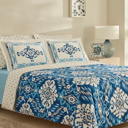 سرویس روتختی دو نفره کاراجا هوم مدل ونوس آبی کد 7729